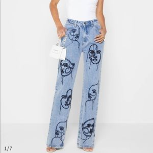 LINE ART BOYFRIEND JEANS